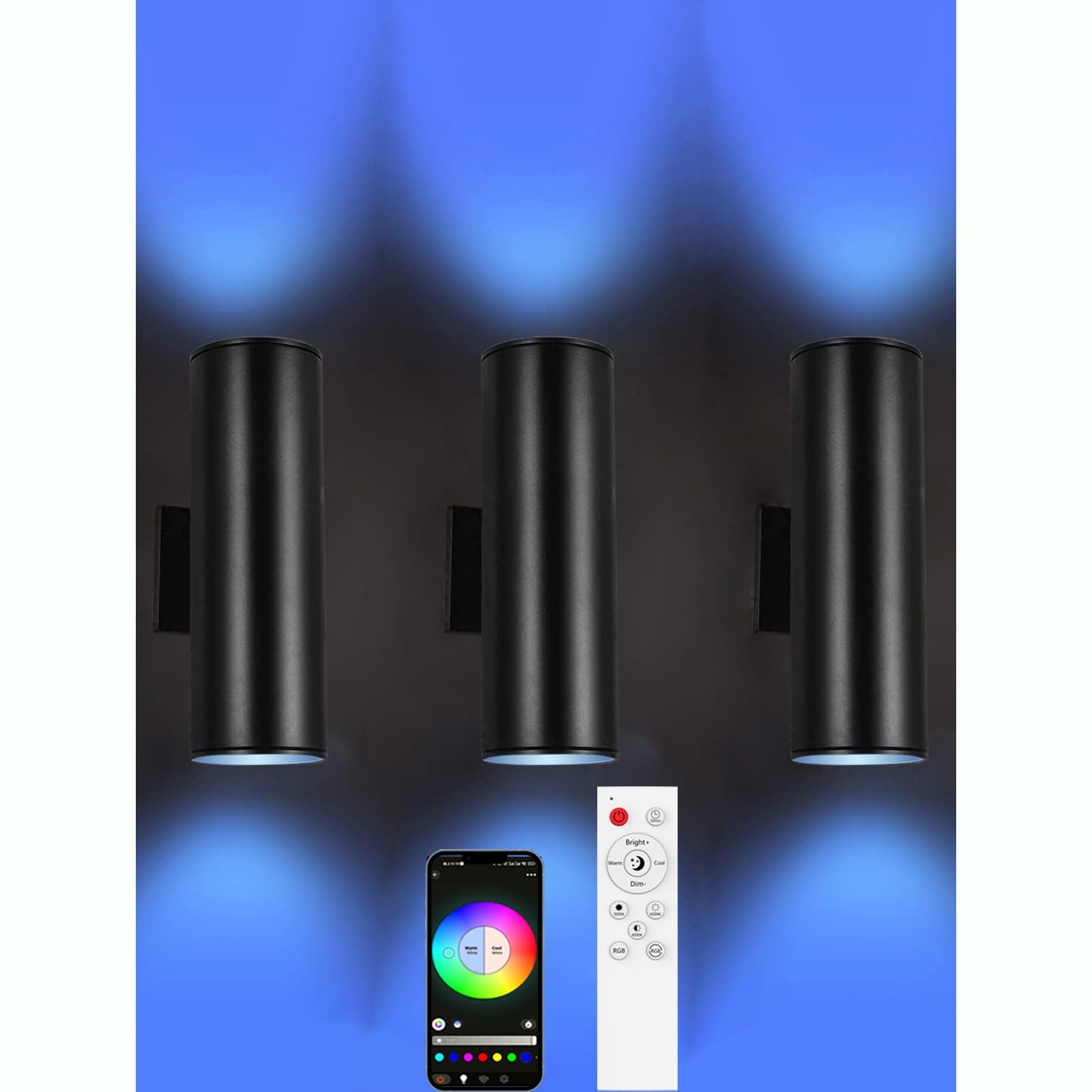 Up Down Outdoor Lights,Remote Control RGB Color Changing RGBCCT